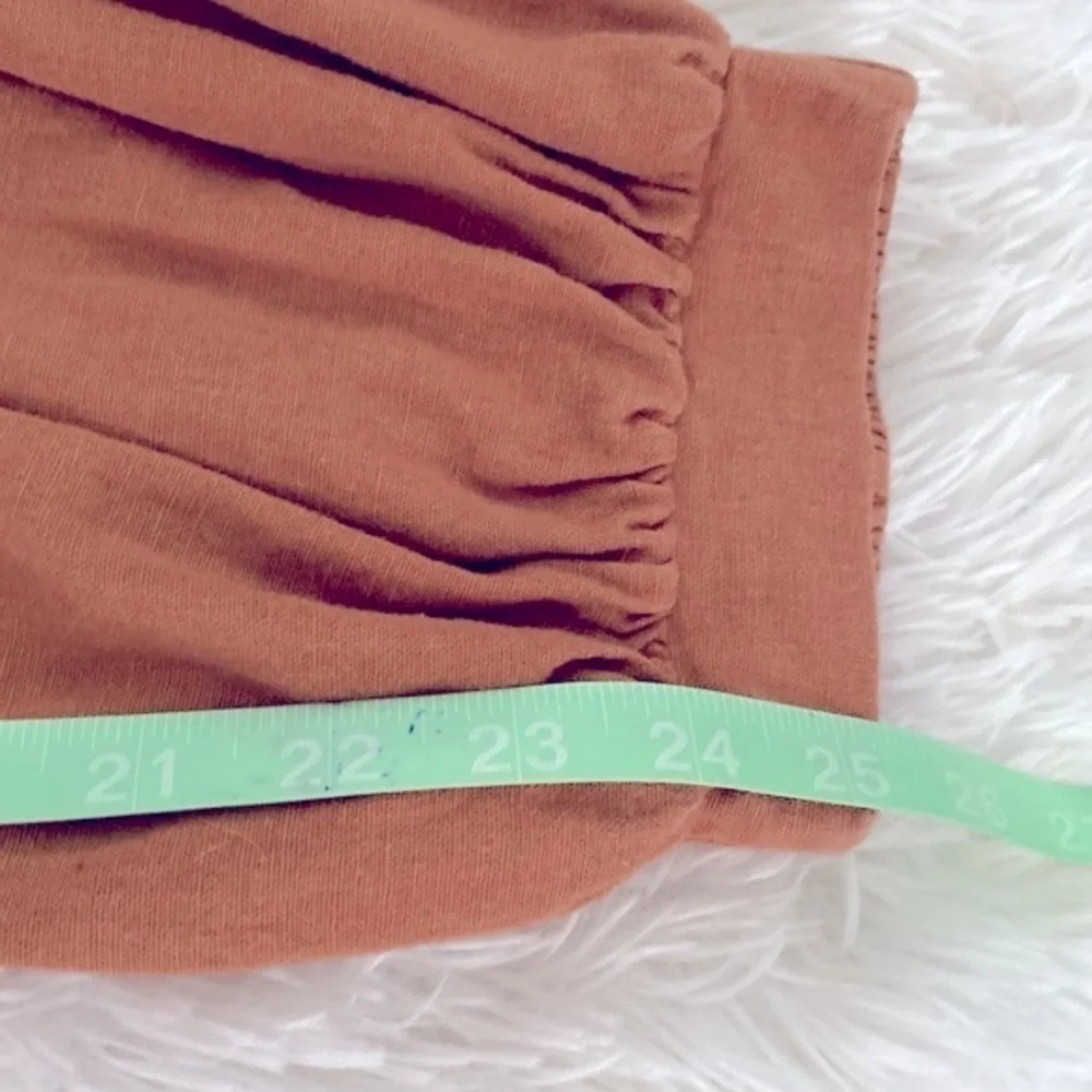 Free People Kirsten trouser rust/autumn leave linen pant